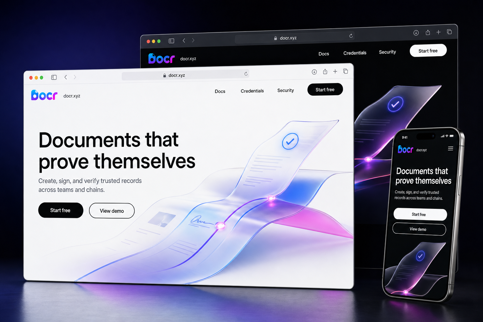 docr.xyz website concept preview enlarged