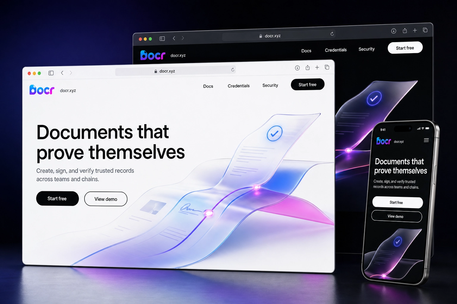 docr.xyz website concept preview