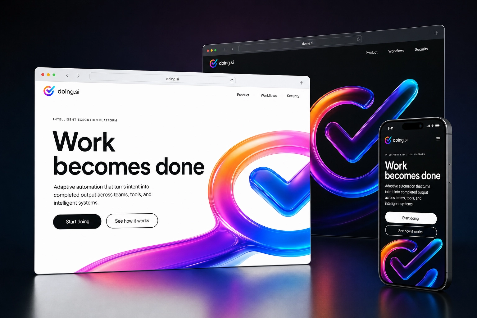 doing.si website concept preview
