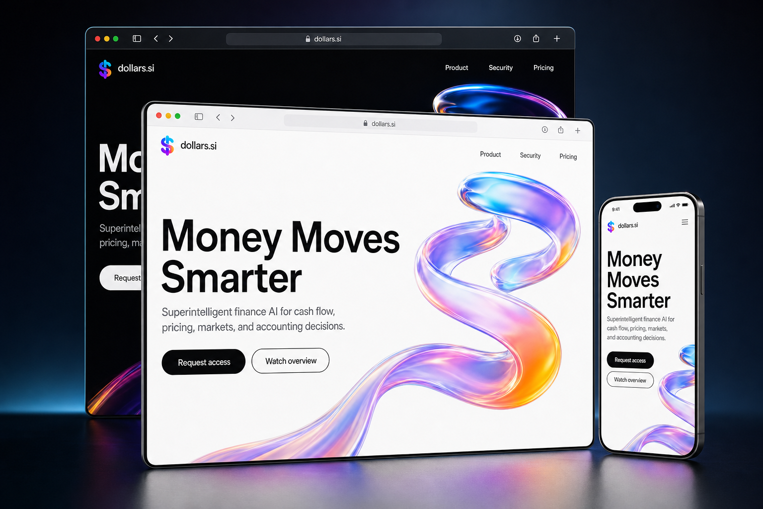 dollars.si website concept preview