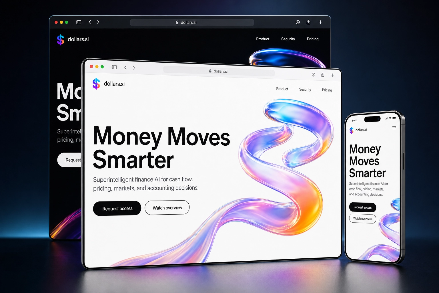 dollars.si website concept preview