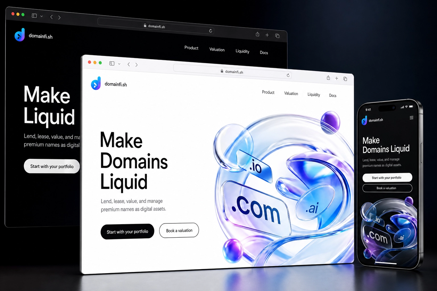 domainfi.sh website concept preview