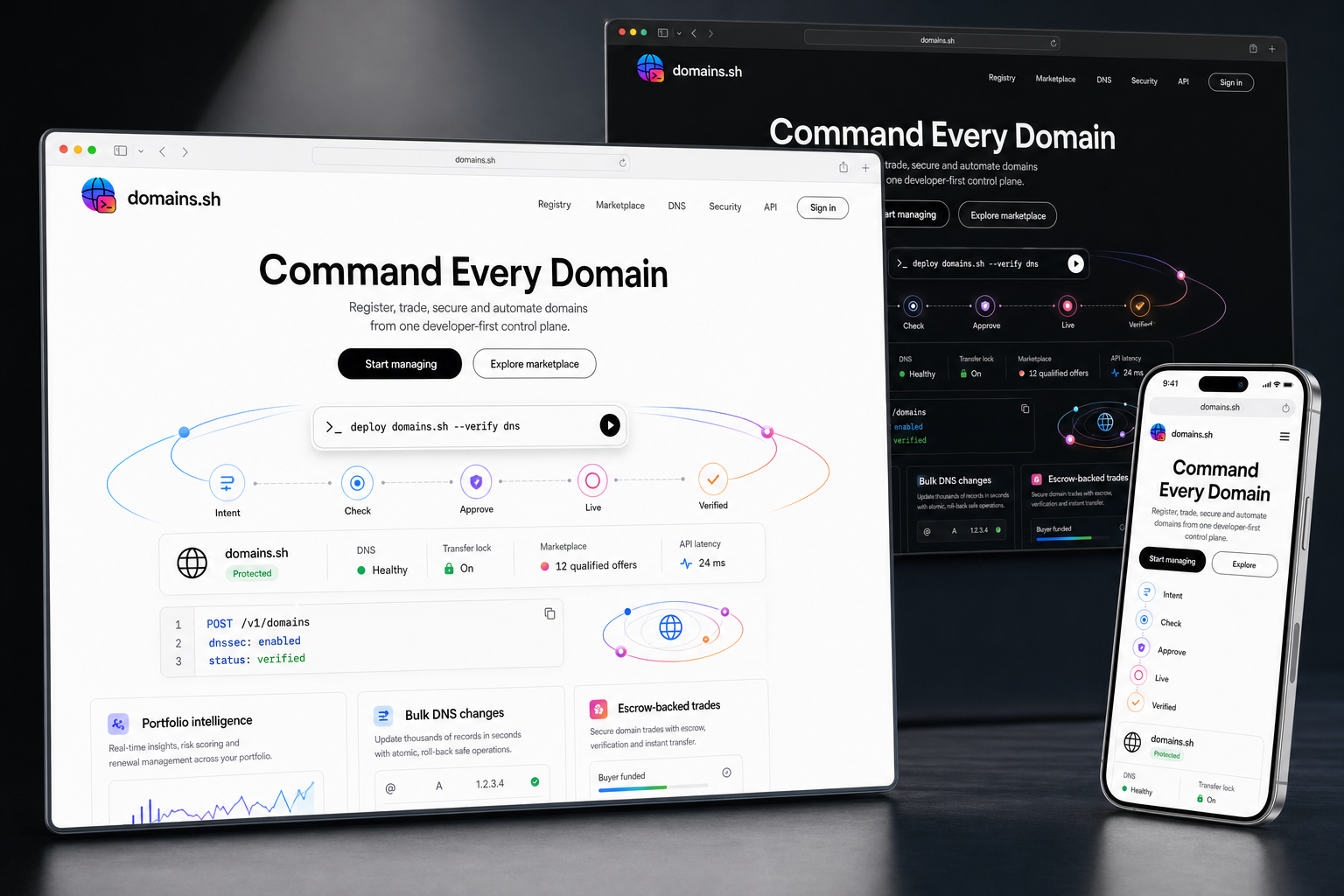 domains.sh website concept preview enlarged