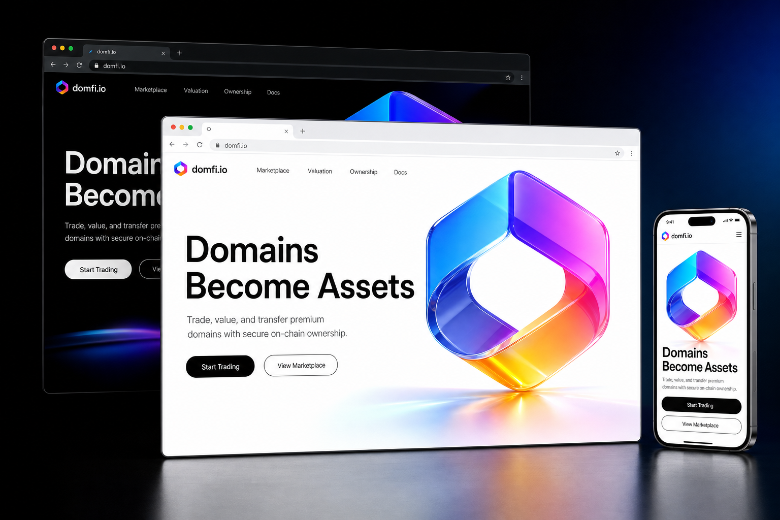 domfi.io website concept preview