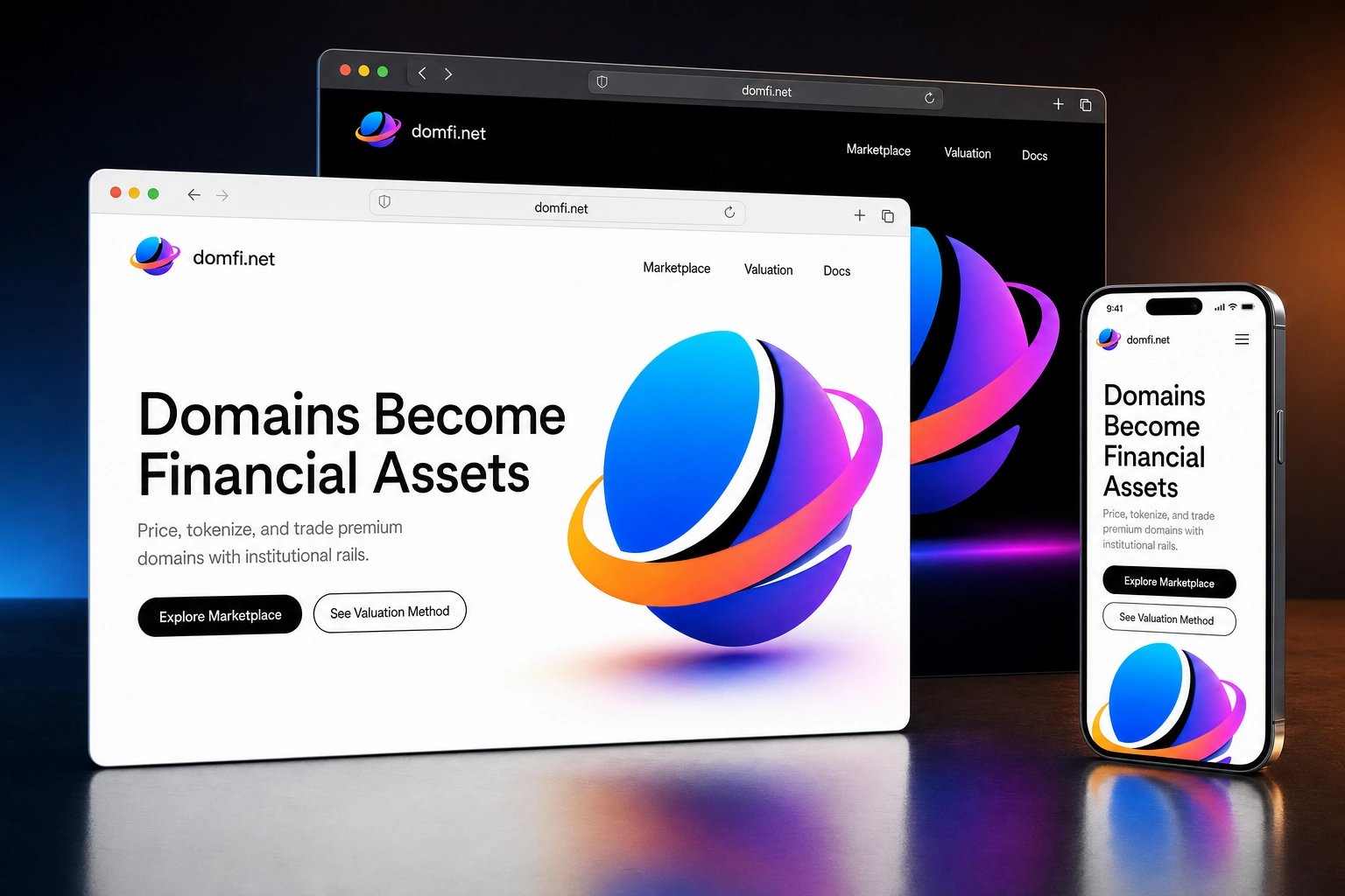 domfi.net website concept preview