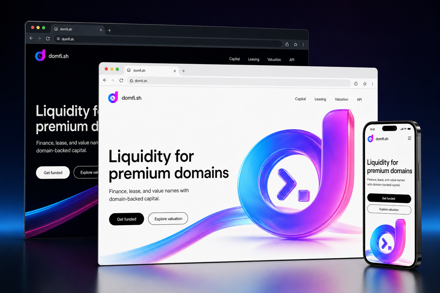 domfi.sh website concept preview enlarged