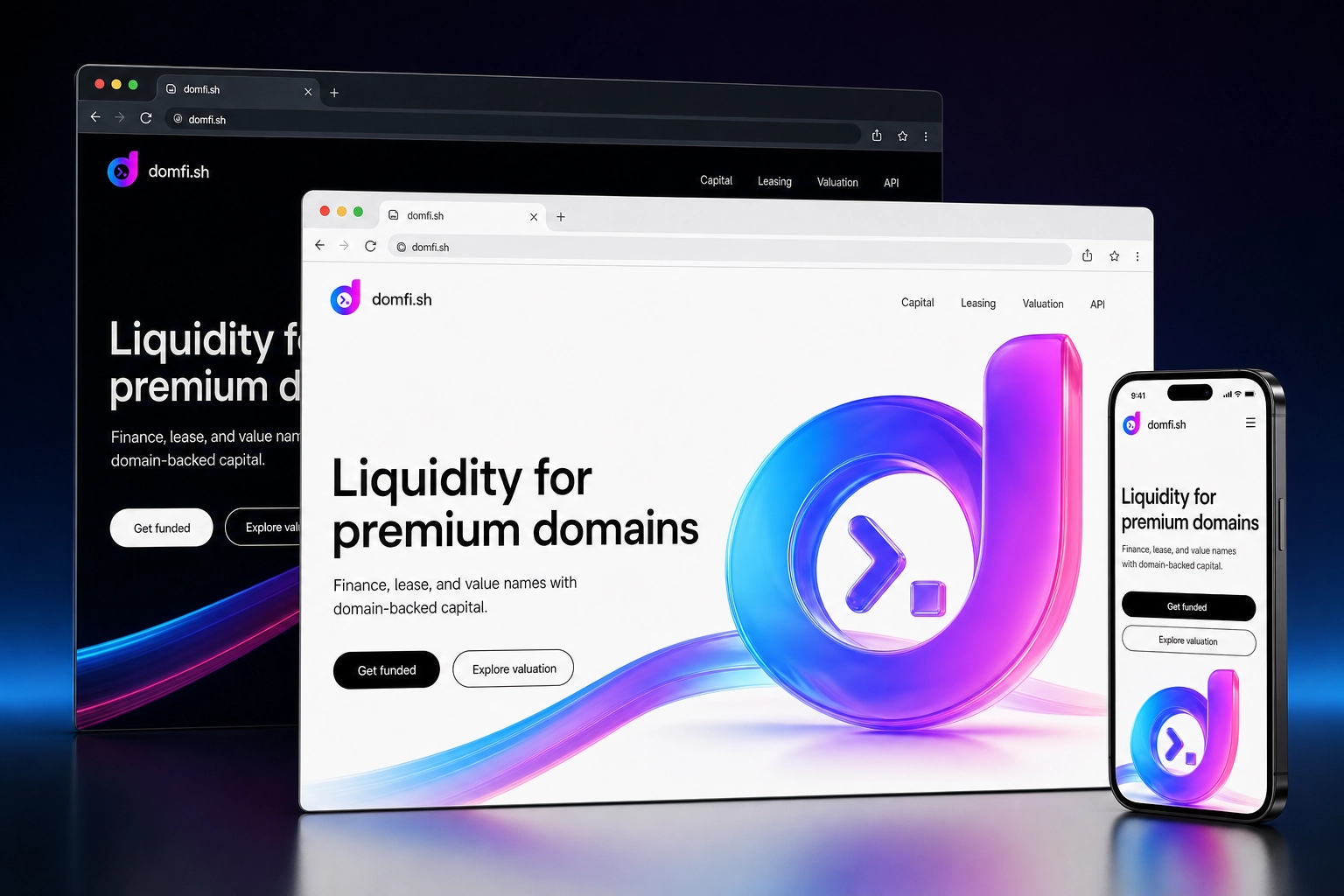 domfi.sh website concept preview