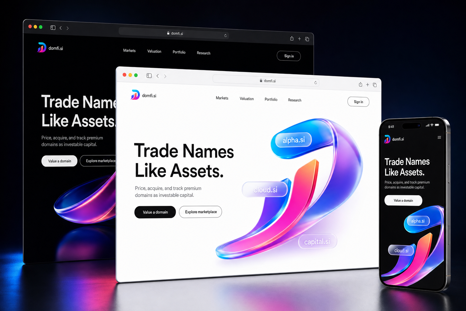 domfi.si website concept preview enlarged