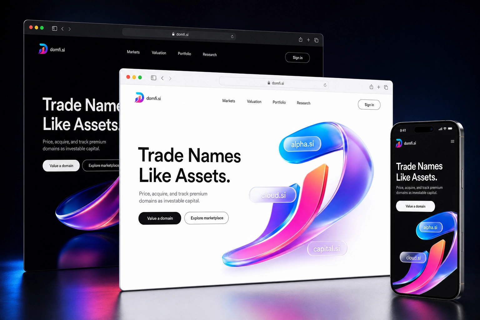 domfi.si website concept preview