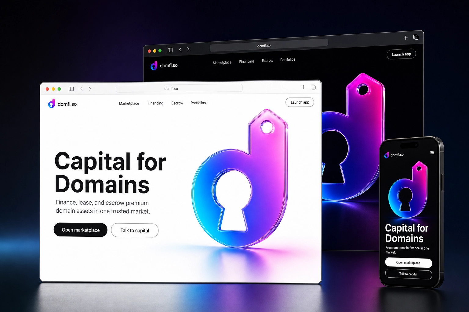 domfi.so website concept preview