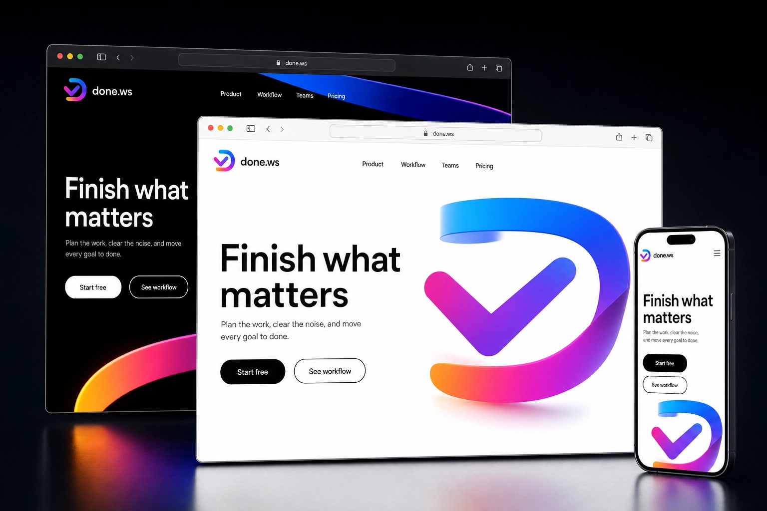 done.ws website concept preview