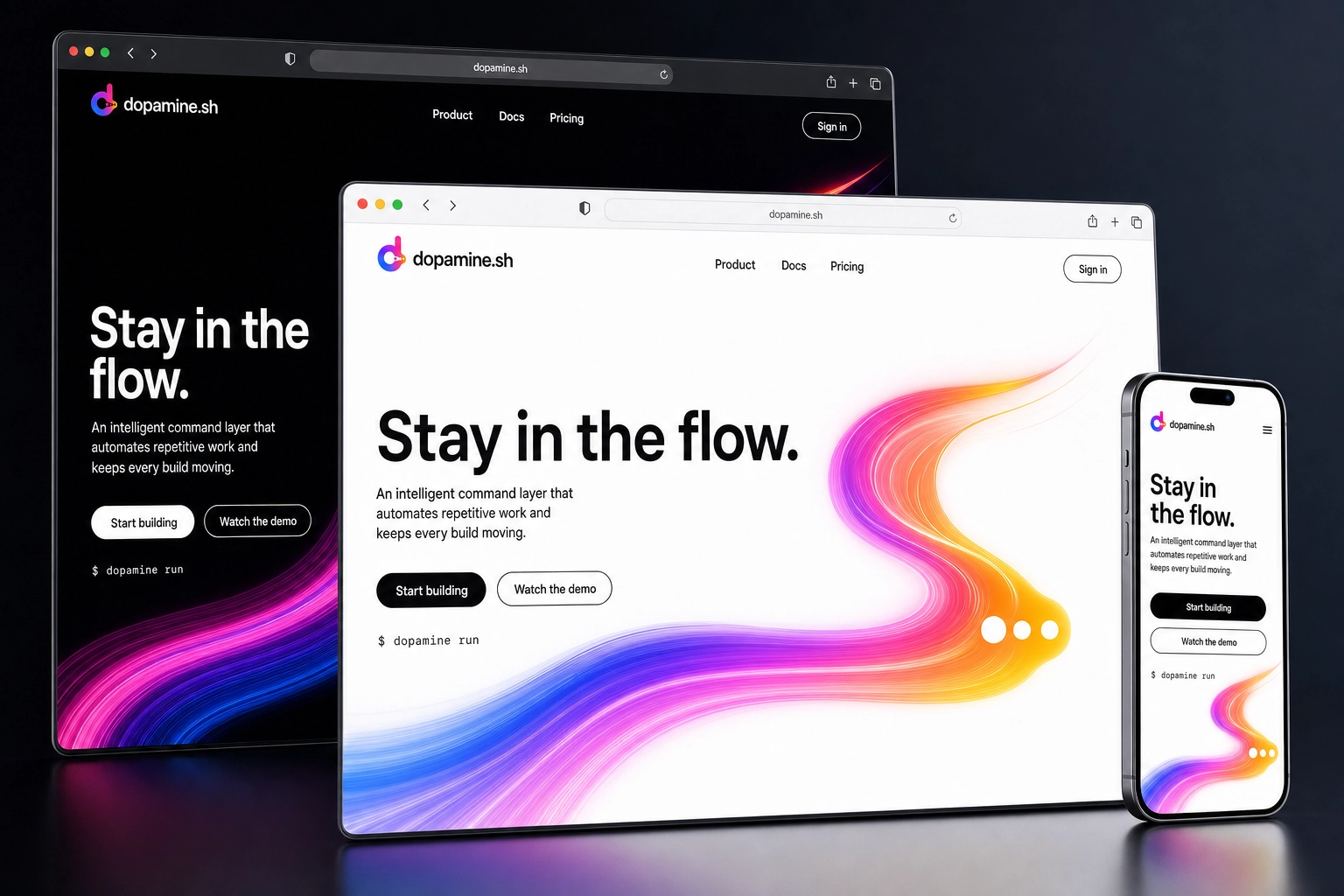 dopamine.sh website concept preview