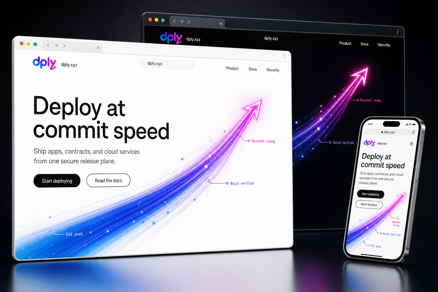 dply.xyz website concept preview enlarged