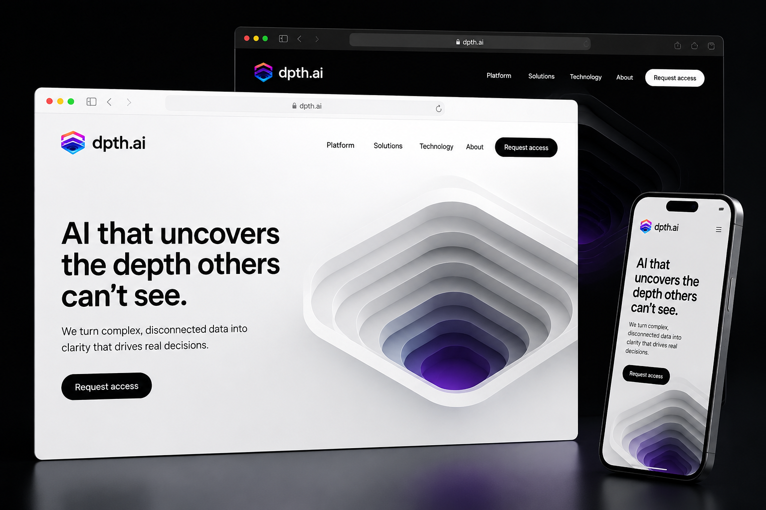 dpth.ai website concept preview