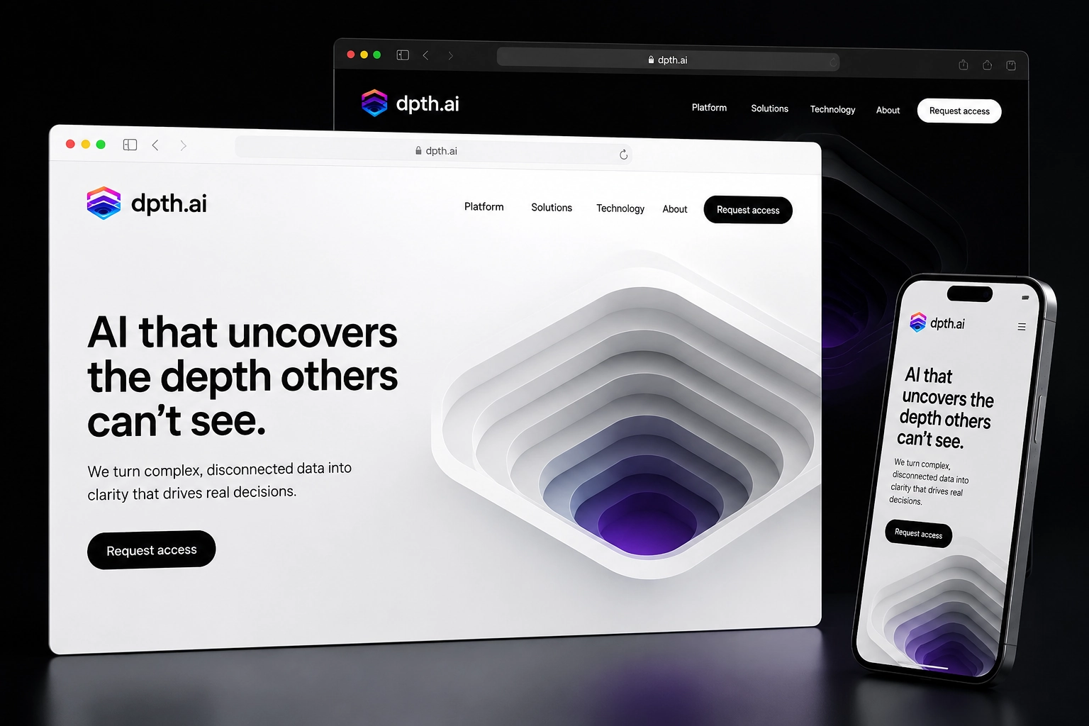 dpth.ai website concept preview