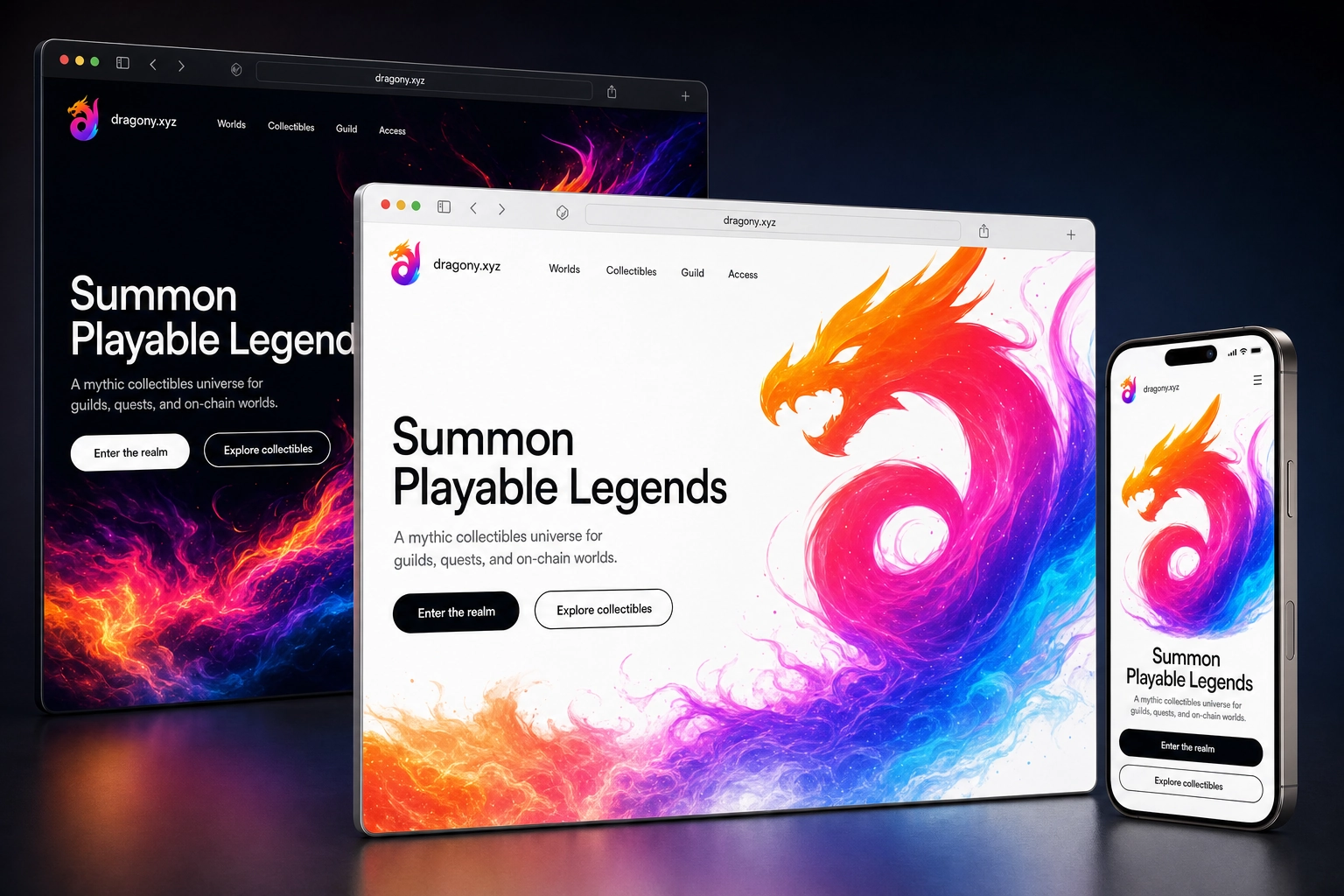 dragony.xyz website concept preview