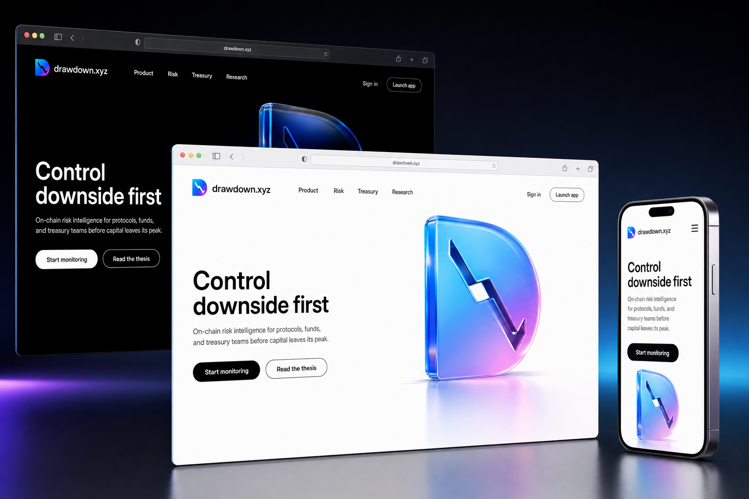 drawdown.xyz website concept preview