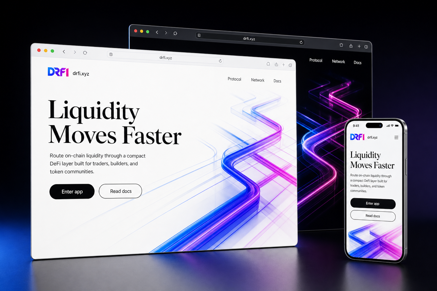 drfi.xyz website concept preview enlarged