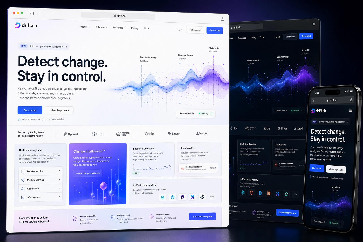 drift.sh website concept preview