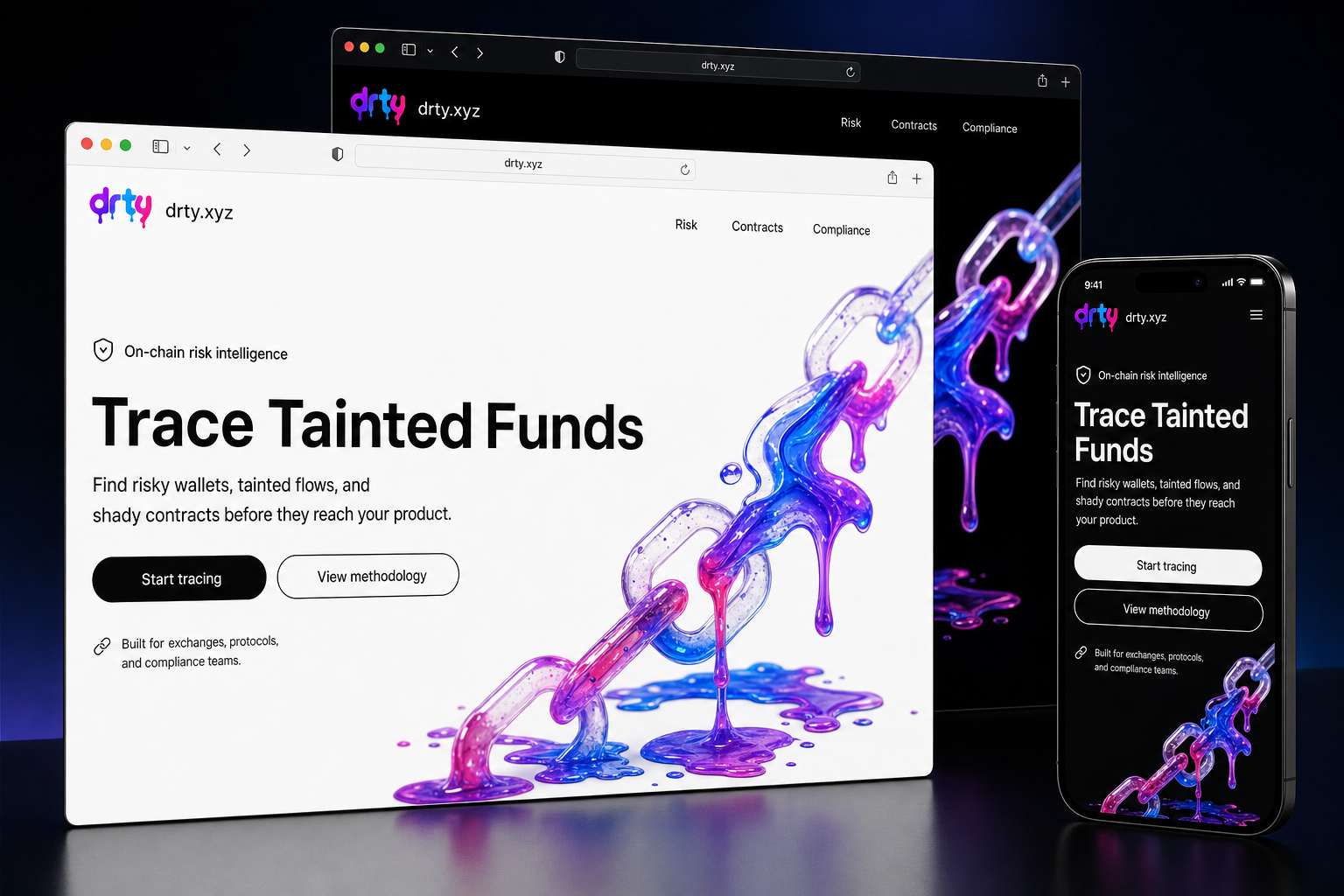drty.xyz website concept preview enlarged