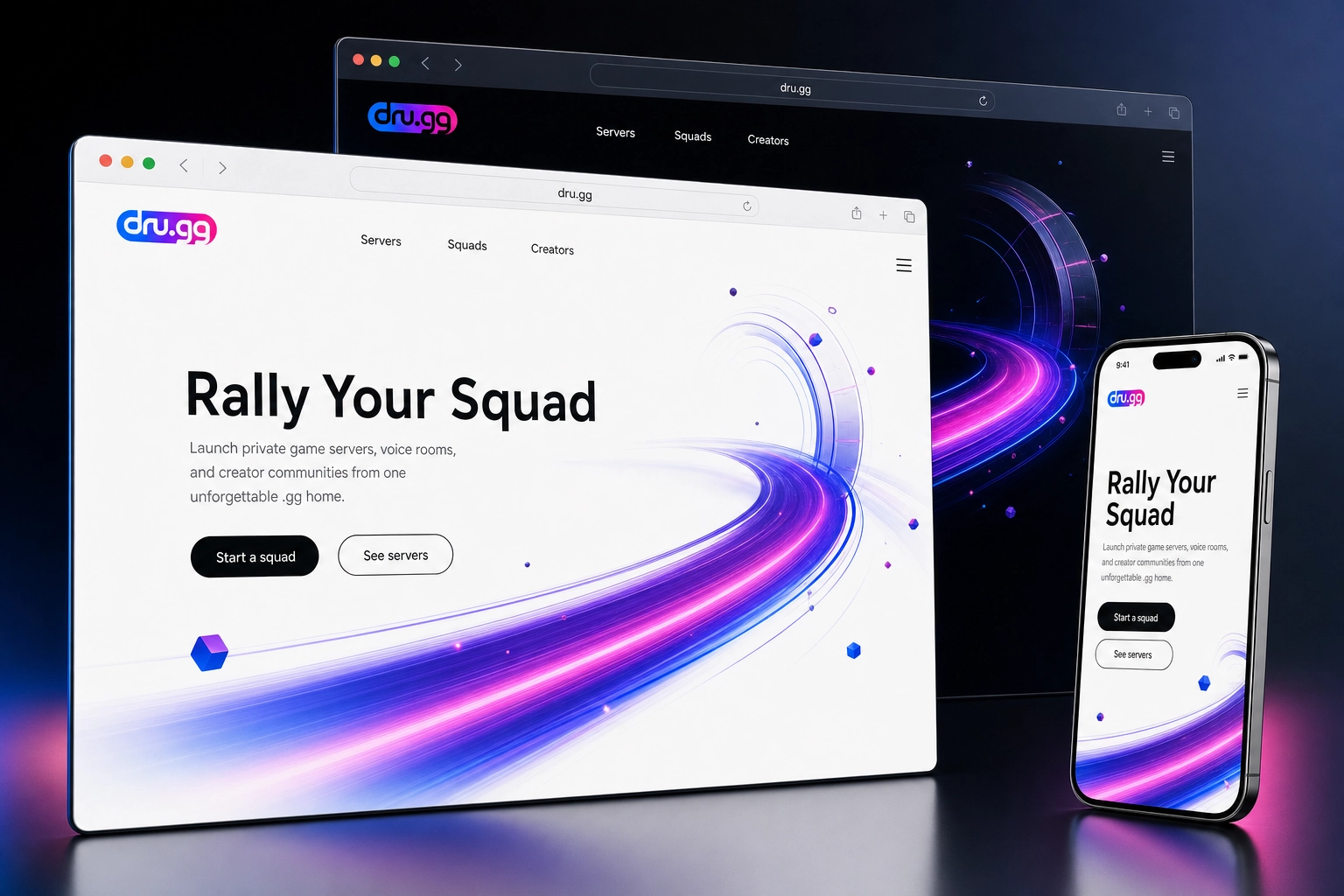 dru.gg website concept preview