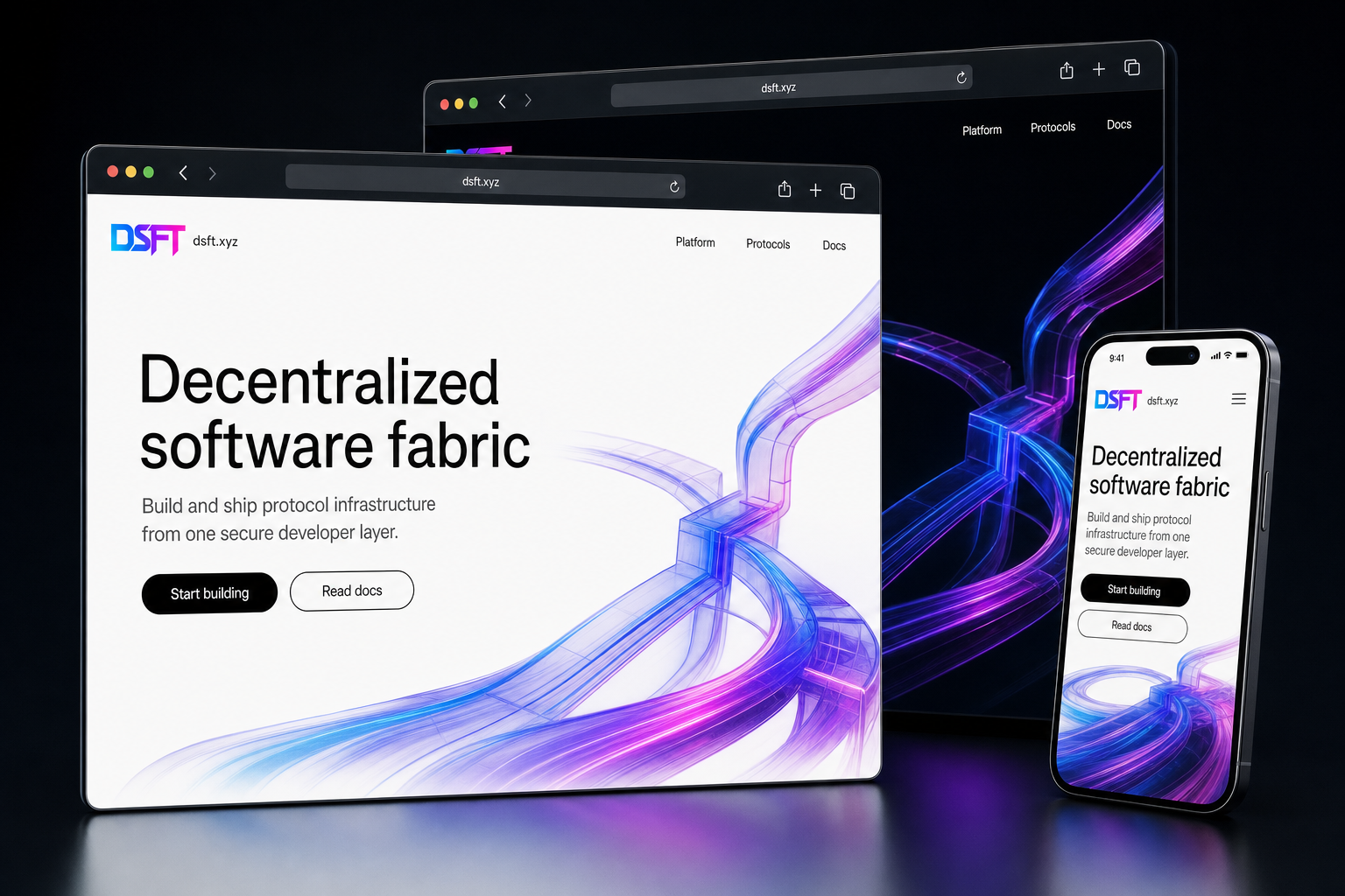 dsft.xyz website concept preview enlarged