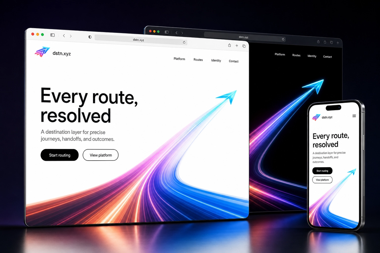 dstn.xyz website concept preview