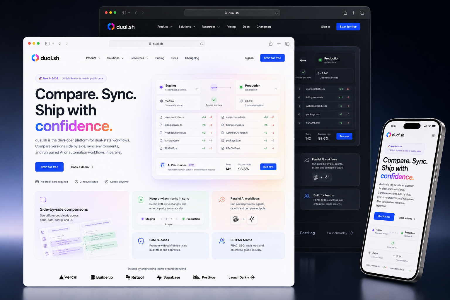 dual.sh website concept preview