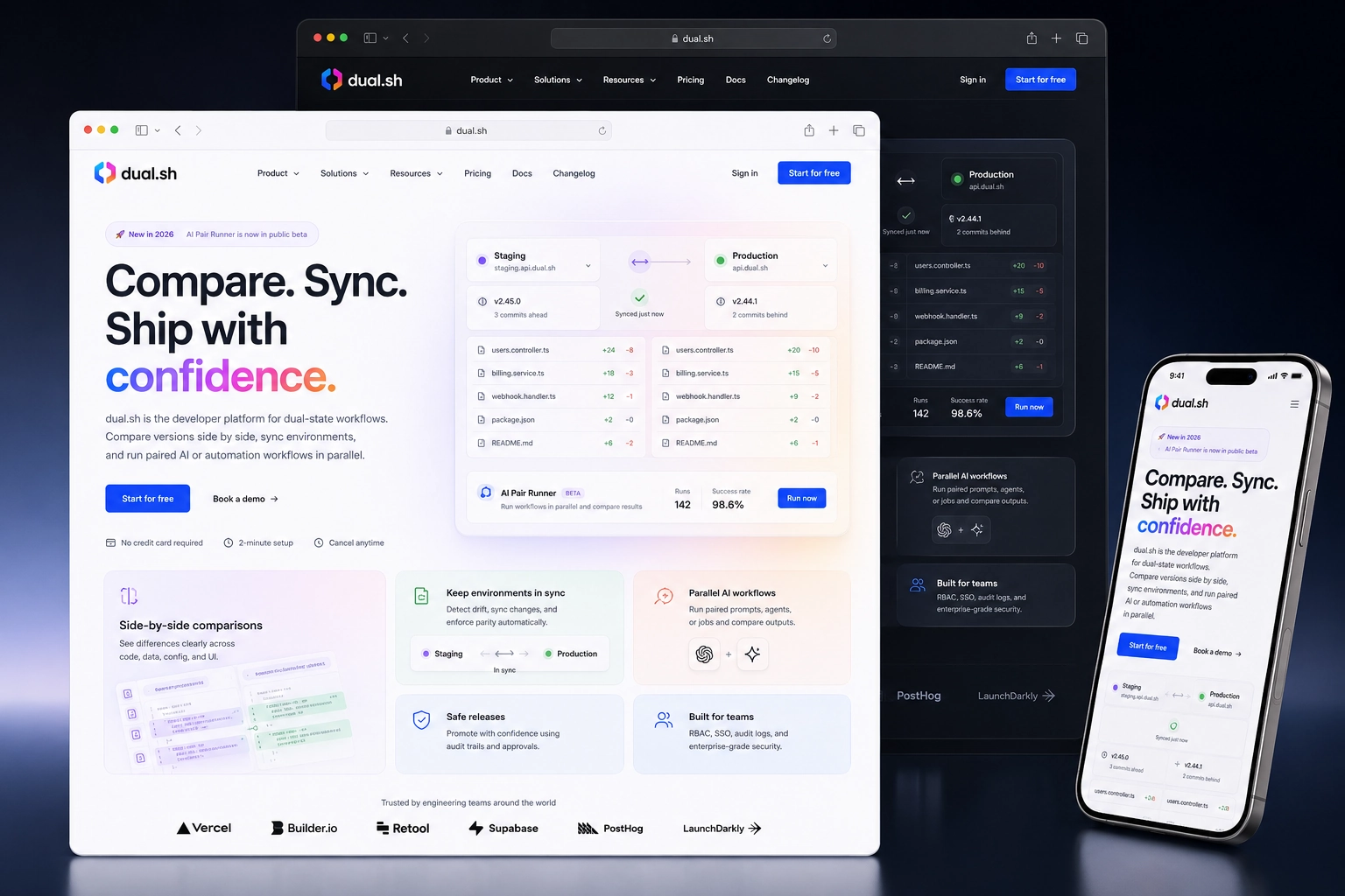 dual.sh website concept preview