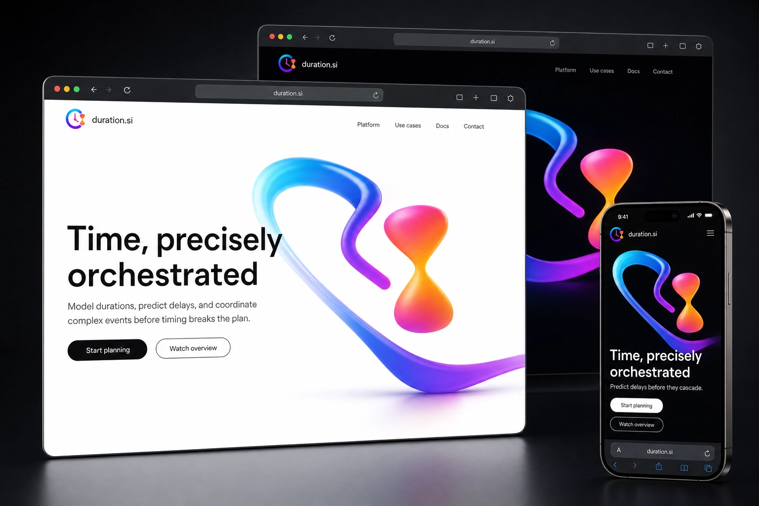 duration.si website concept preview