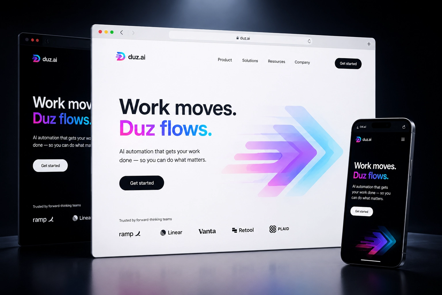 duz.ai website concept preview