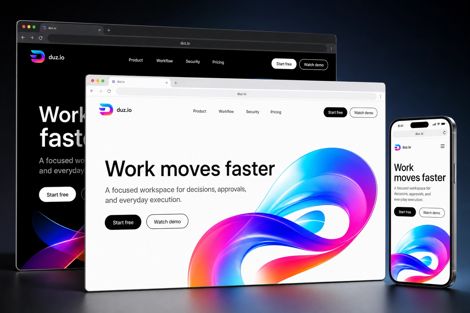 duz.io website concept preview