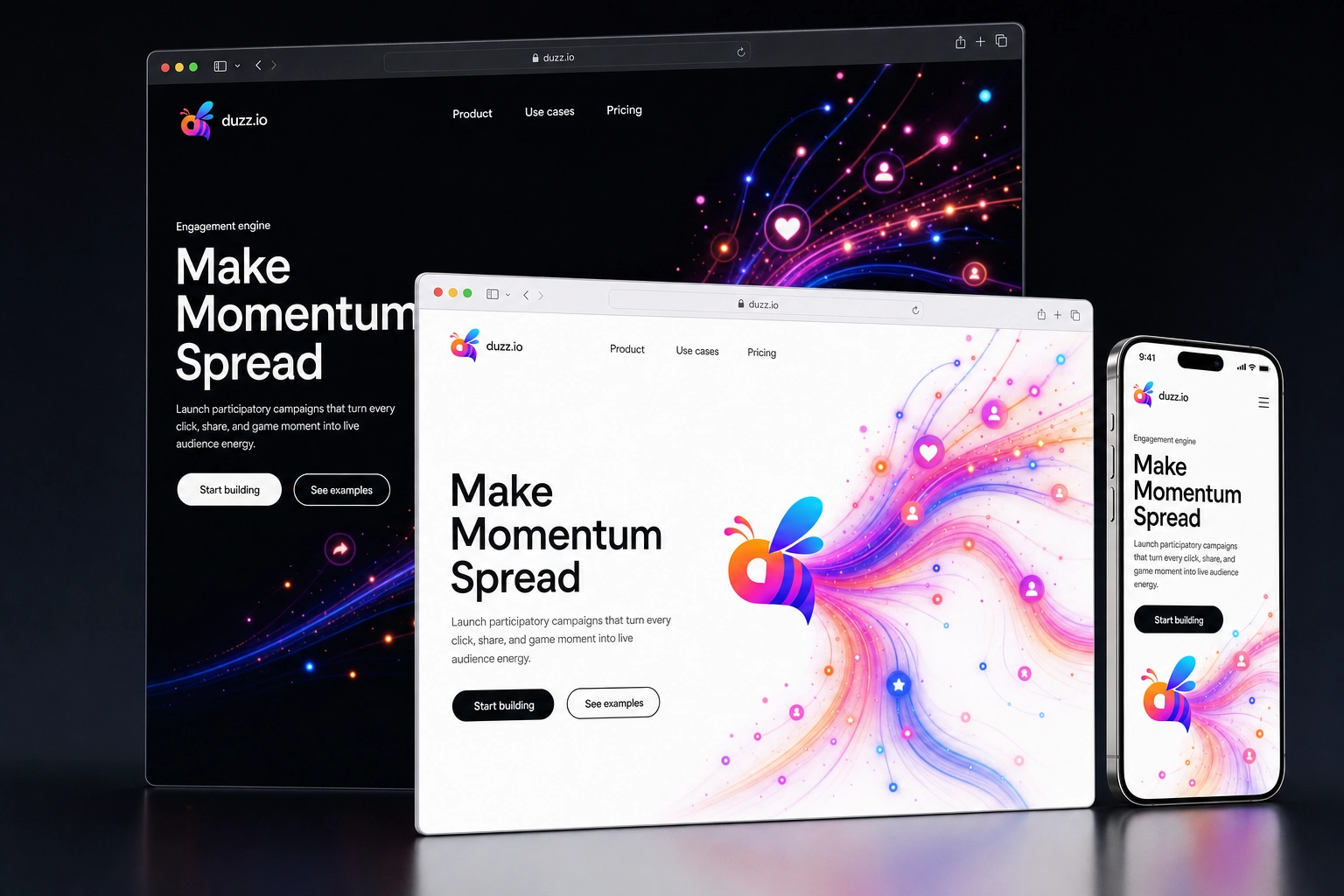 duzz.io website concept preview