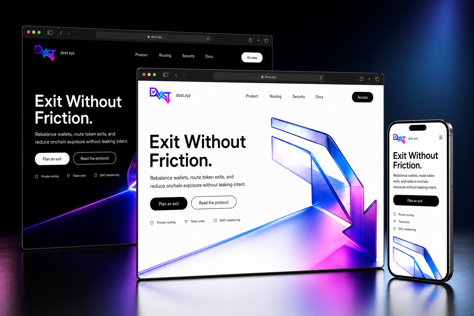 dvst.xyz website concept preview