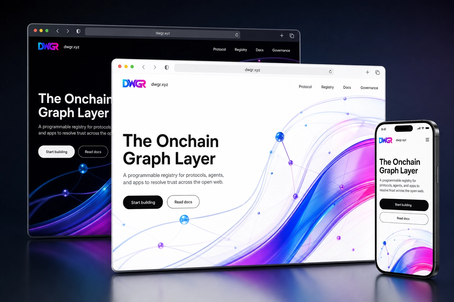 dwgr.xyz website concept preview