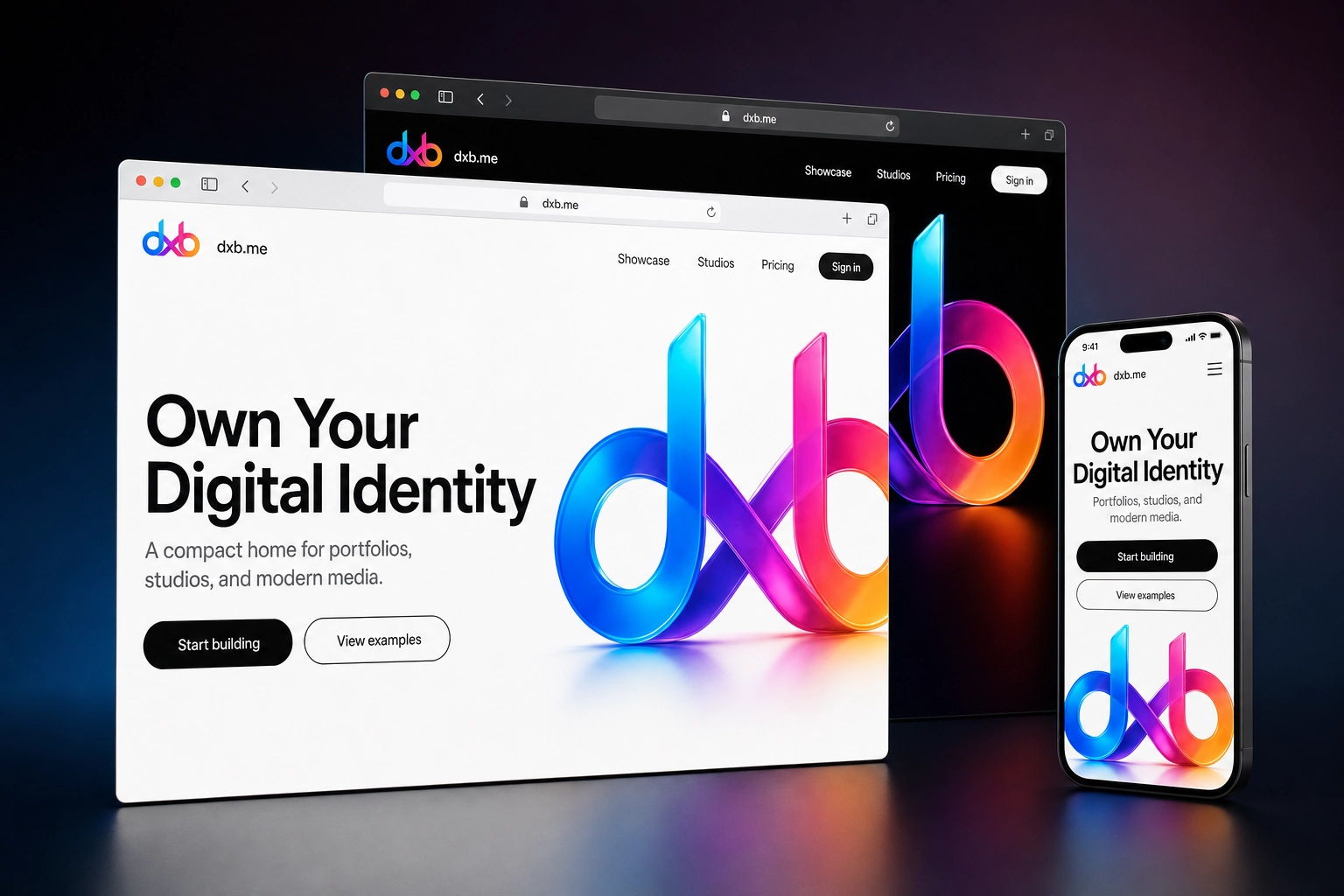 dxb.me website concept preview