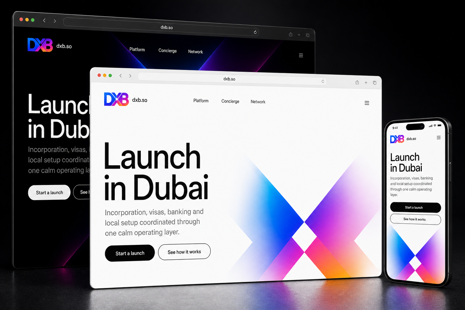 dxb.so website concept preview enlarged