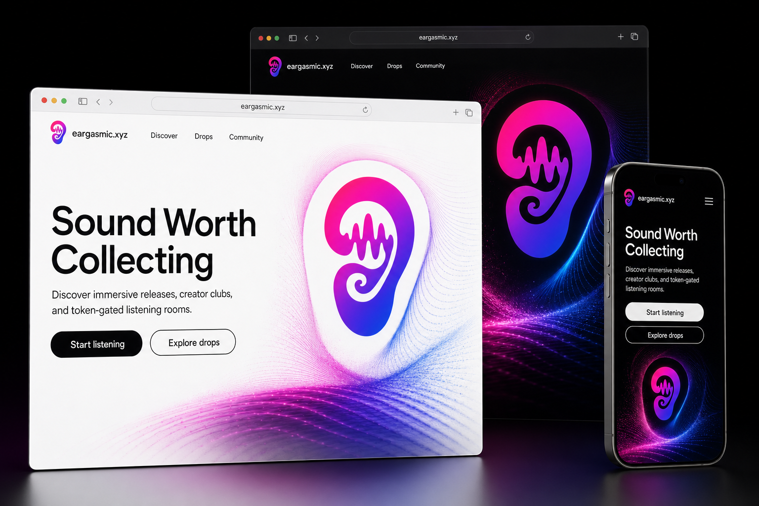 eargasmic.xyz website concept preview enlarged