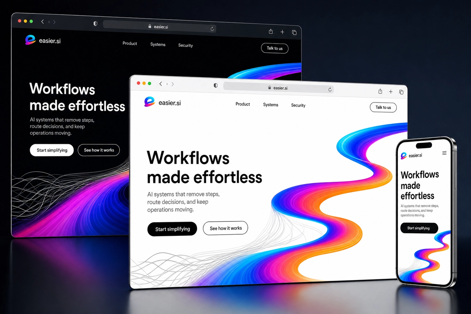 easier.si website concept preview