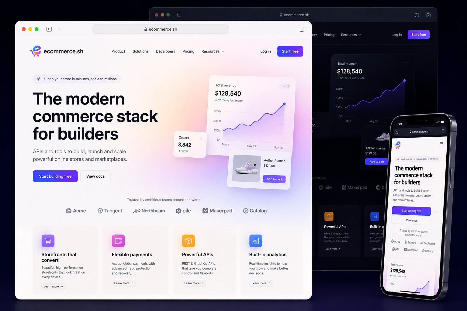 ecommerce.sh website concept preview