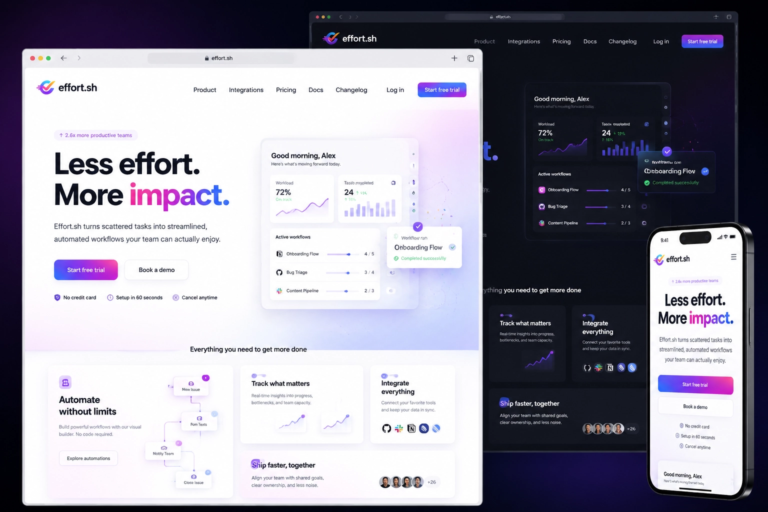 effort.sh website concept preview