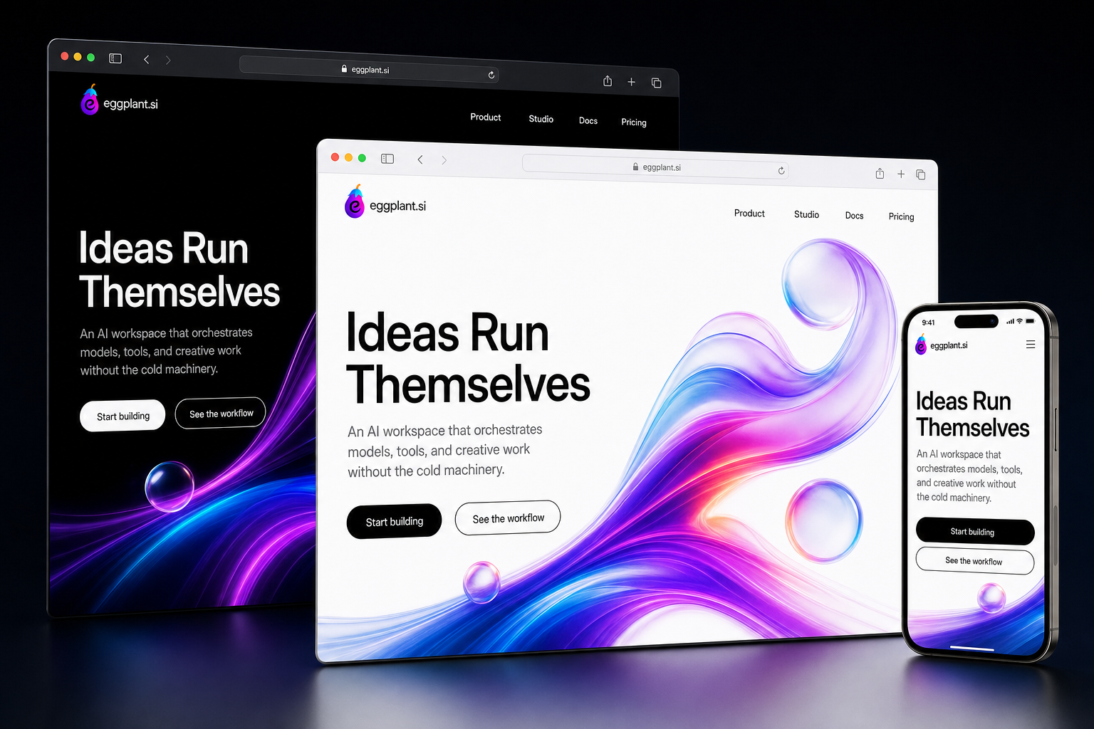 eggplant.si website concept preview enlarged
