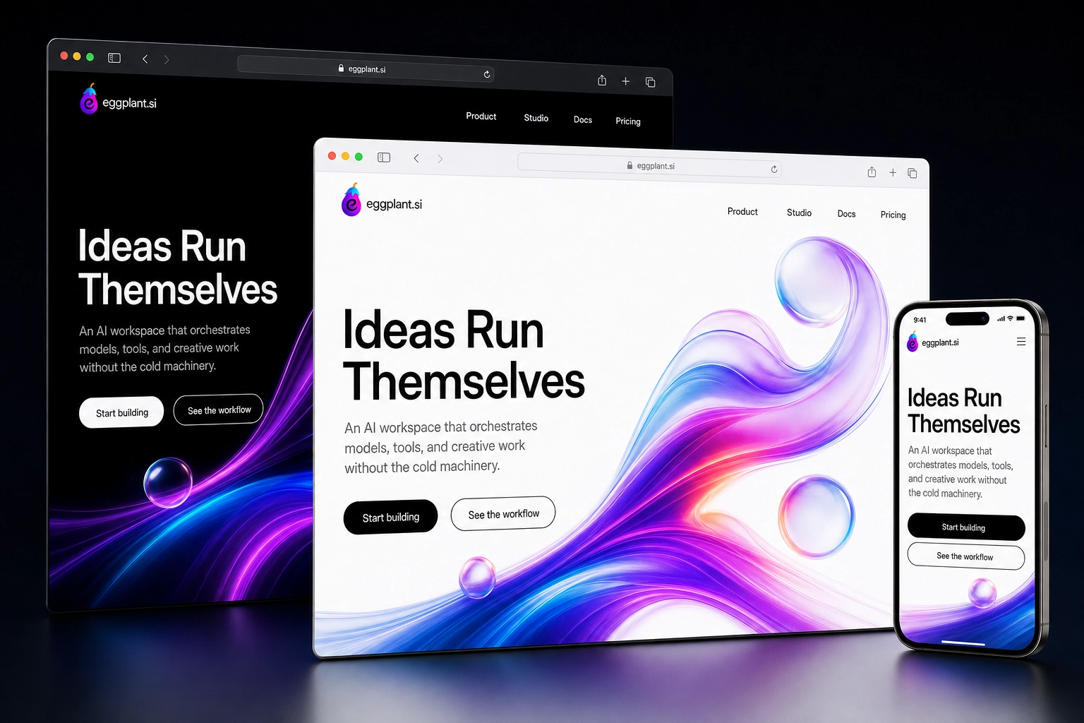 eggplant.si website concept preview