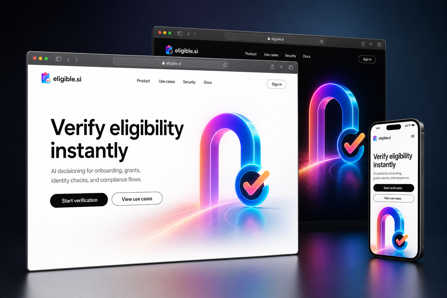 eligible.si website concept preview