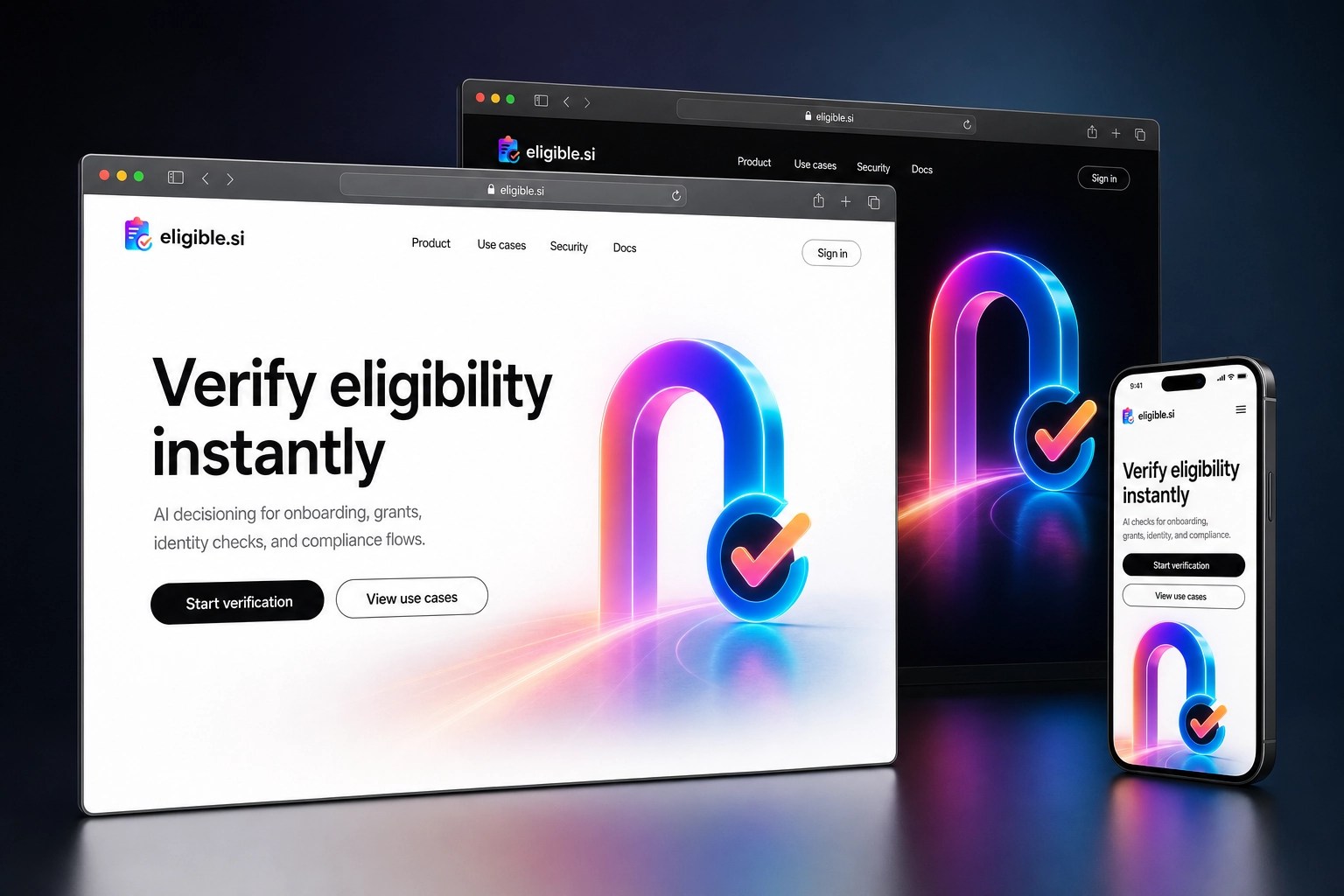 eligible.si website concept preview