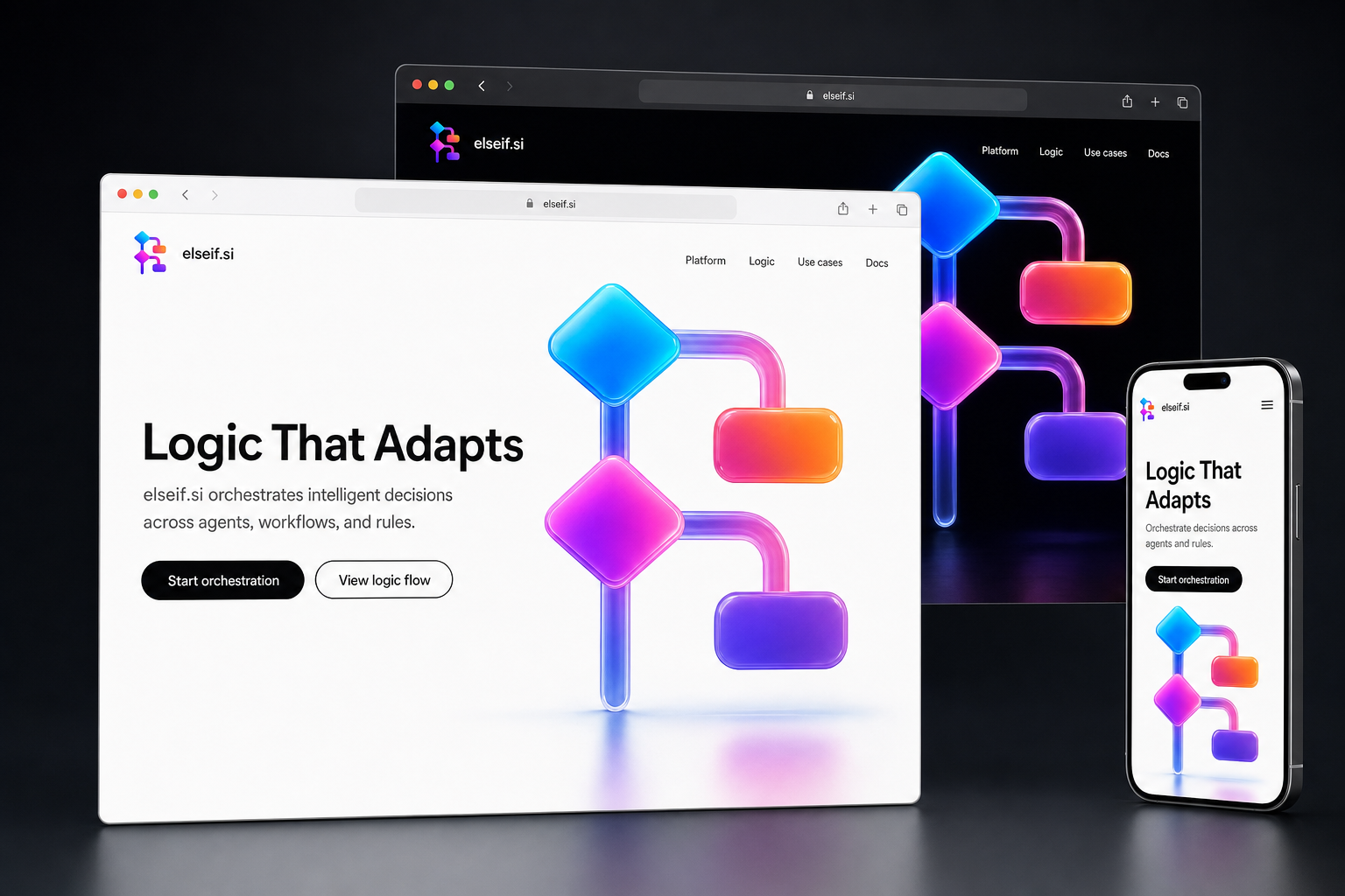elseif.si website concept preview