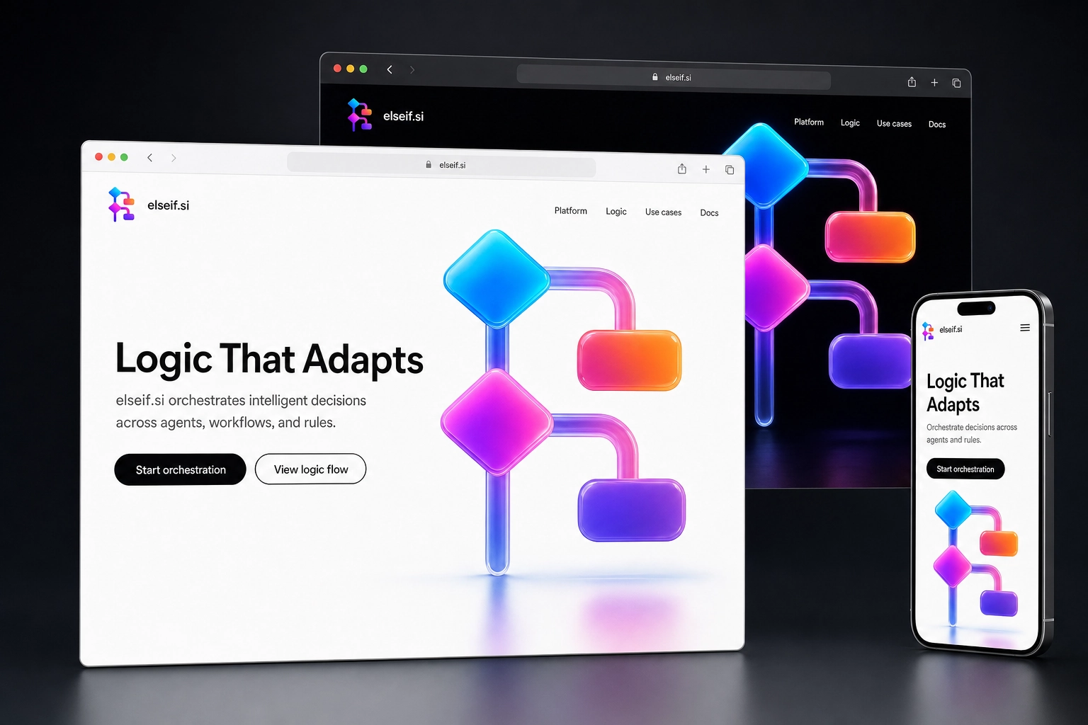 elseif.si website concept preview