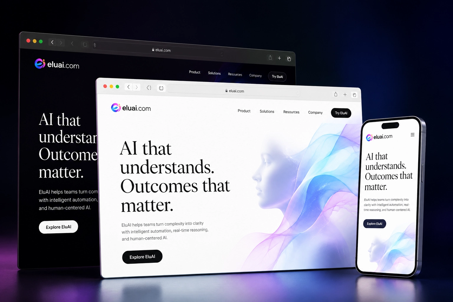 eluai.com website concept preview