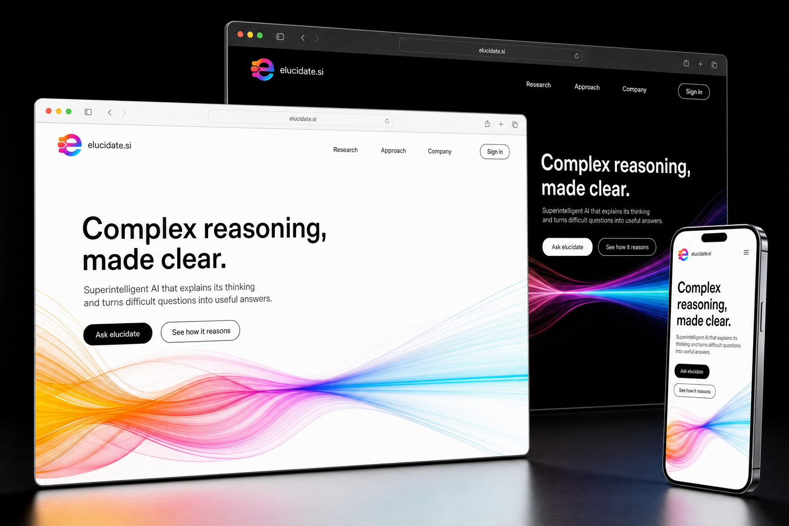 elucidate.si website concept preview enlarged