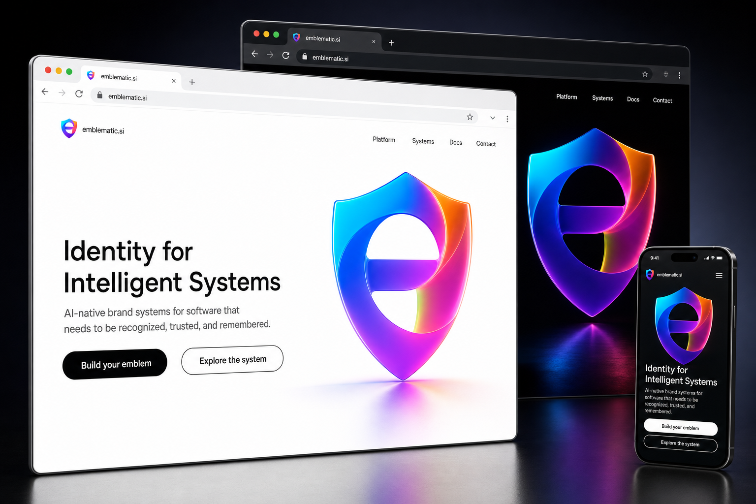 emblematic.si website concept preview